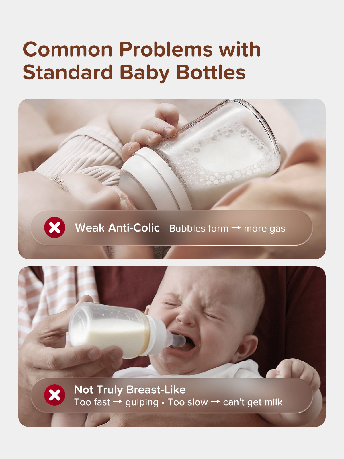 Newborn Starter Set | Anti-Colic Glass Bottles - thyseed
