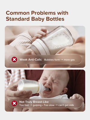 Thyseed Glass Natural Anti-colic Baby Bottle
