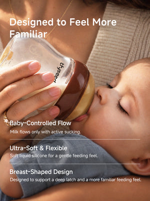 Thyseed Glass Natural Feeding Anti-Colic Baby Bottle