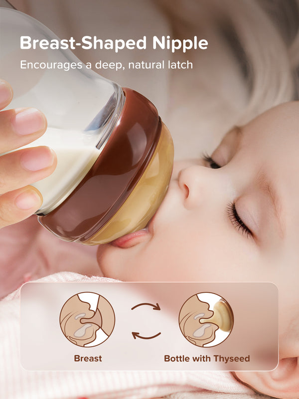Thyseed Glass Natural Anti-colic Baby Bottle