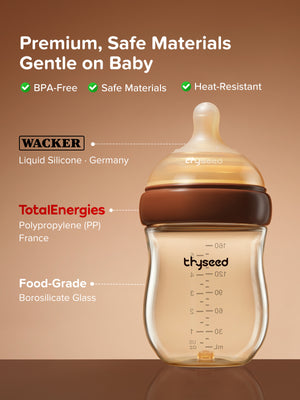 Thyseed Glass Natural Anti-colic Baby Bottle