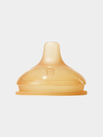 Thyseed sippy cup spout, breast-like shape, food-grade silicone, Thyseed Brown color.