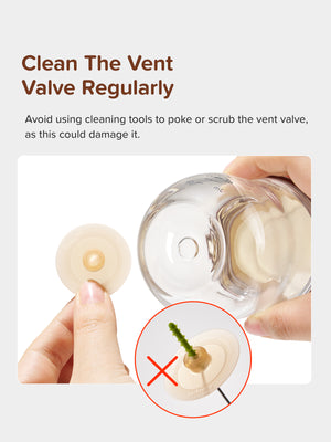 Glass Baby Bottle with Anti-Colic Vent for Natural Feeding