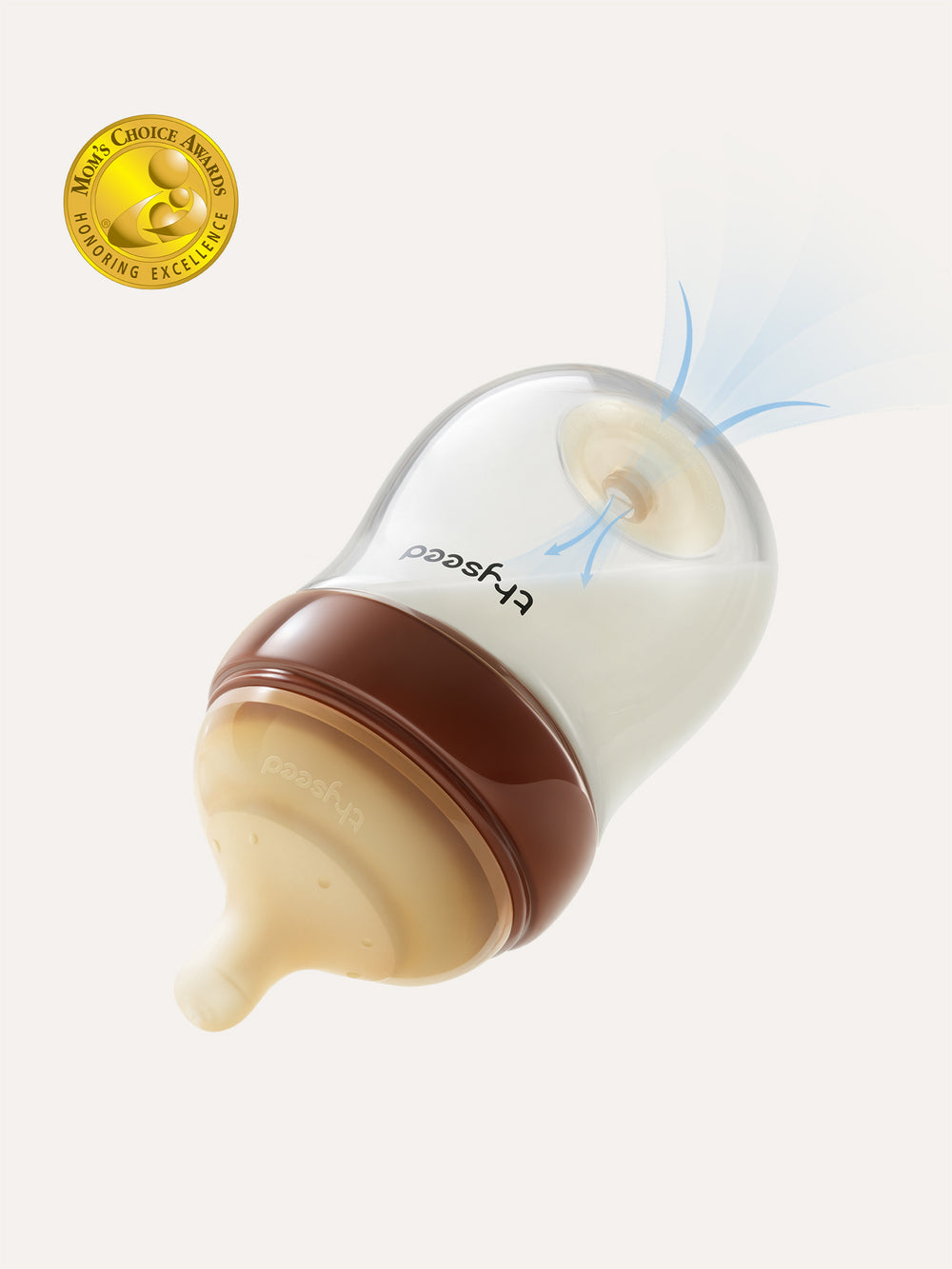 Thyseed Glass Natural Feeding Anti-Colic Baby Bottle
