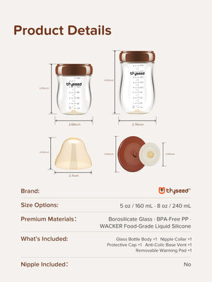 Thyseed Glass Bottle Body - No Nipple Included