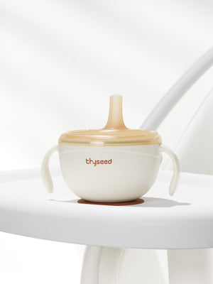 Stainless Steel Baby Feeding Bowl with Straw