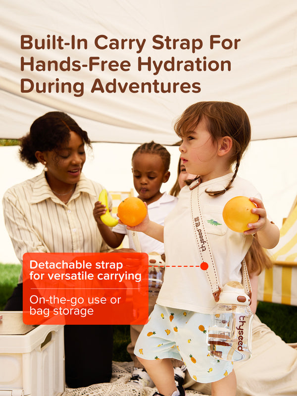 Large Kids' Water Bottle with Straw