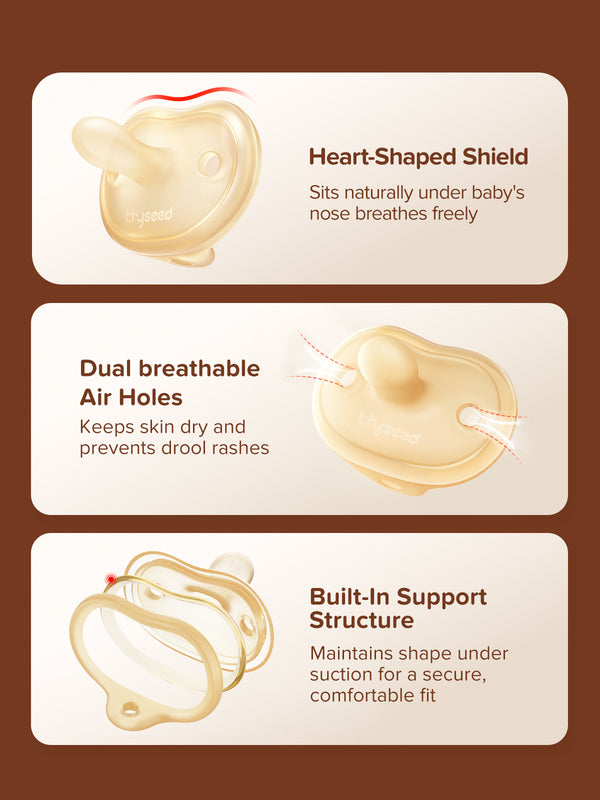 Thyseed Ultra-Light Silicone Pacifier for Newborns & Infants